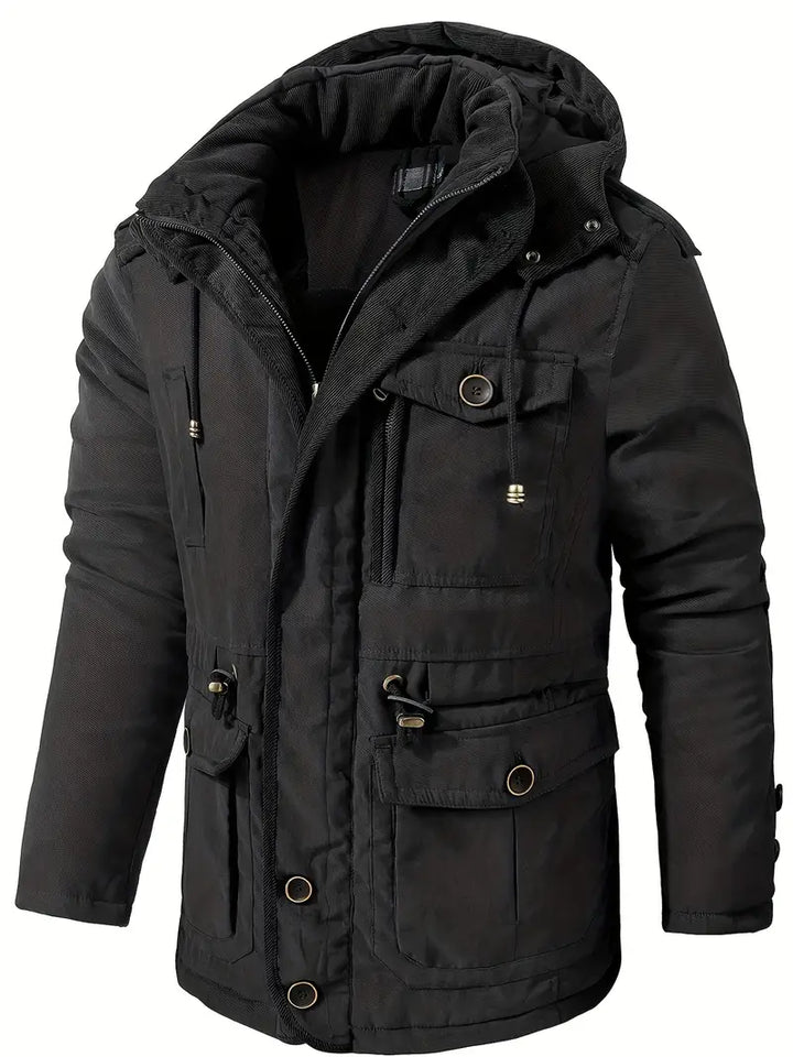 Chaqueta de invierno para hombre con capucha