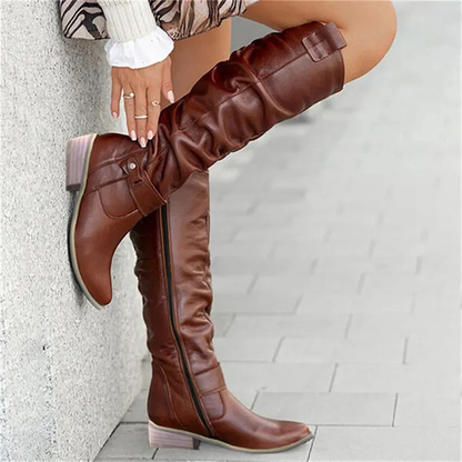 Botas de Invierno para Mujeres de Valeria – Cómodas Botas Altas con Punta y Cierre de Cremallera – Perfectas para el Otoño y Regalos Navideños!