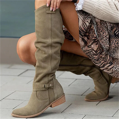 Botas de Invierno para Mujeres de Valeria – Cómodas Botas Altas con Punta y Cierre de Cremallera – Perfectas para el Otoño y Regalos Navideños!