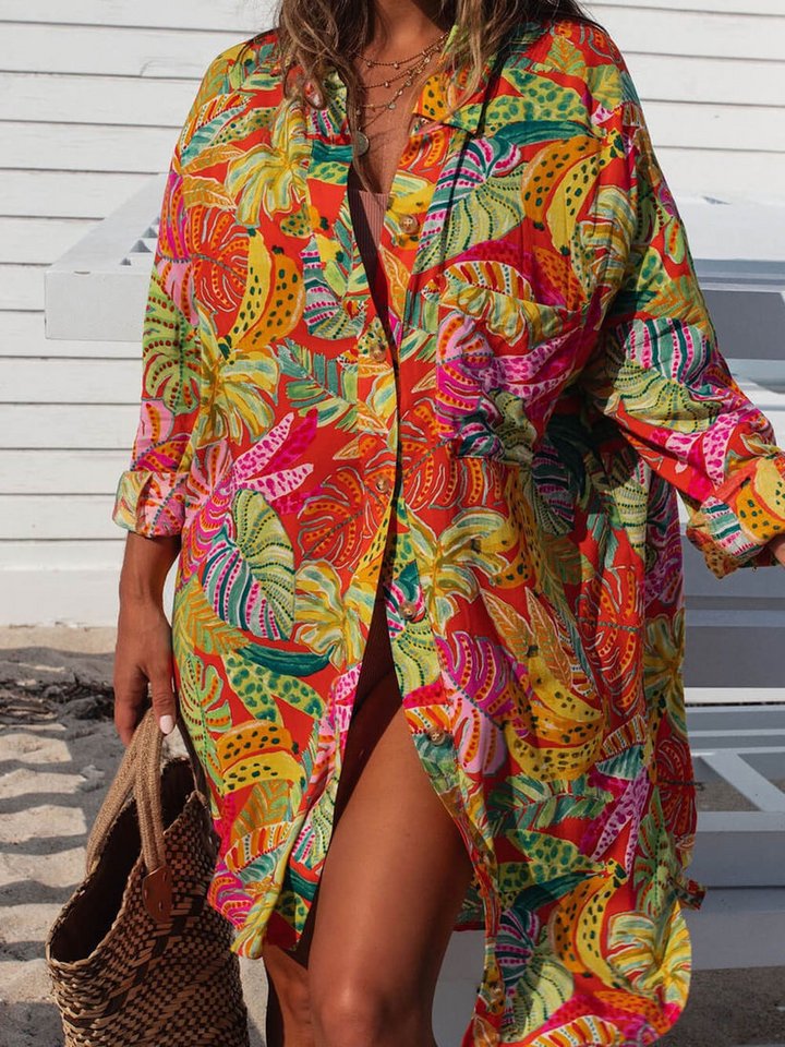 Vestido camisero largo con botones - estilo informal y sofisticado para mujer